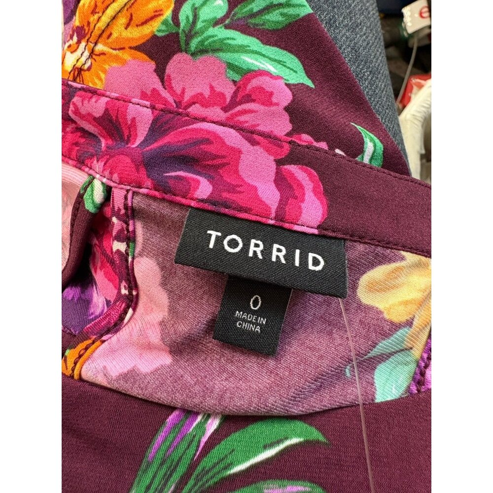 New Torrid Floral Goodness Tank Womens Size 0 (12, Lg) Purple Cottage Romantic - Picture 4 of 10